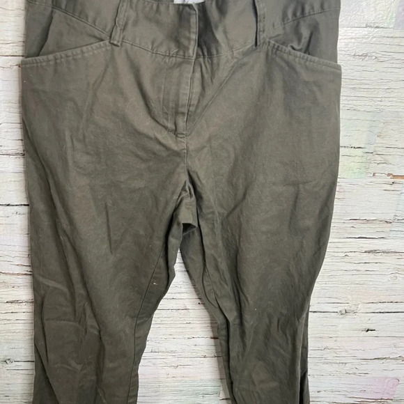 Cabi green linen blend pants trousers size 8 - Picture 3 of 8